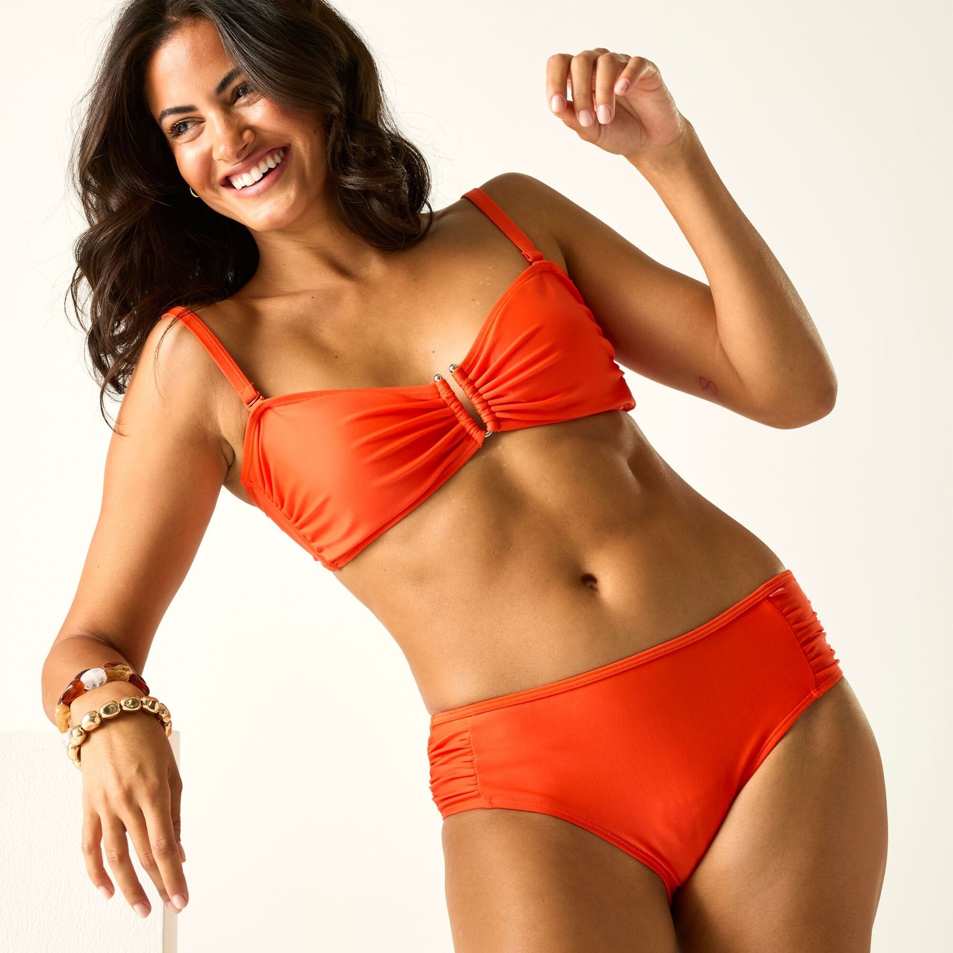 Regatta Dół od stroju kąpielowego damski Aceana Brief Pomarańczowy, Rozmiar: 38