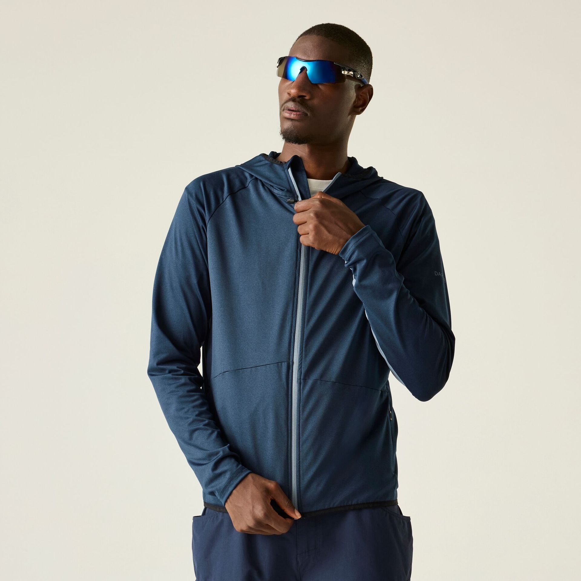 Dare 2b Bluza męska z kapturem rozsuwana Assimilate VI Niebieski, Rozmiar: L