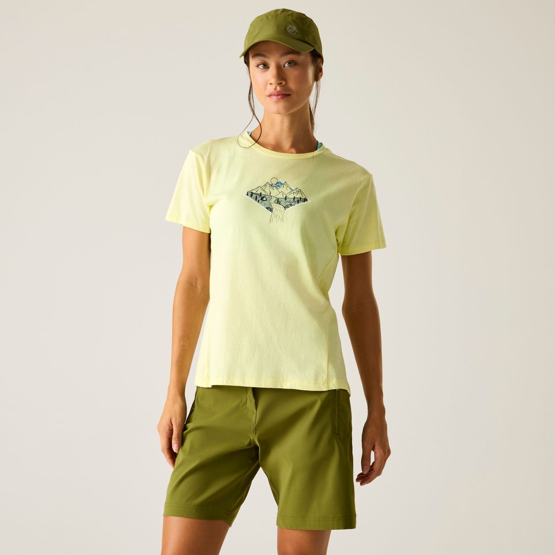 Dare 2b Koszulka damska Tranquility III Żółty, Cotton, Rozmiar: 36