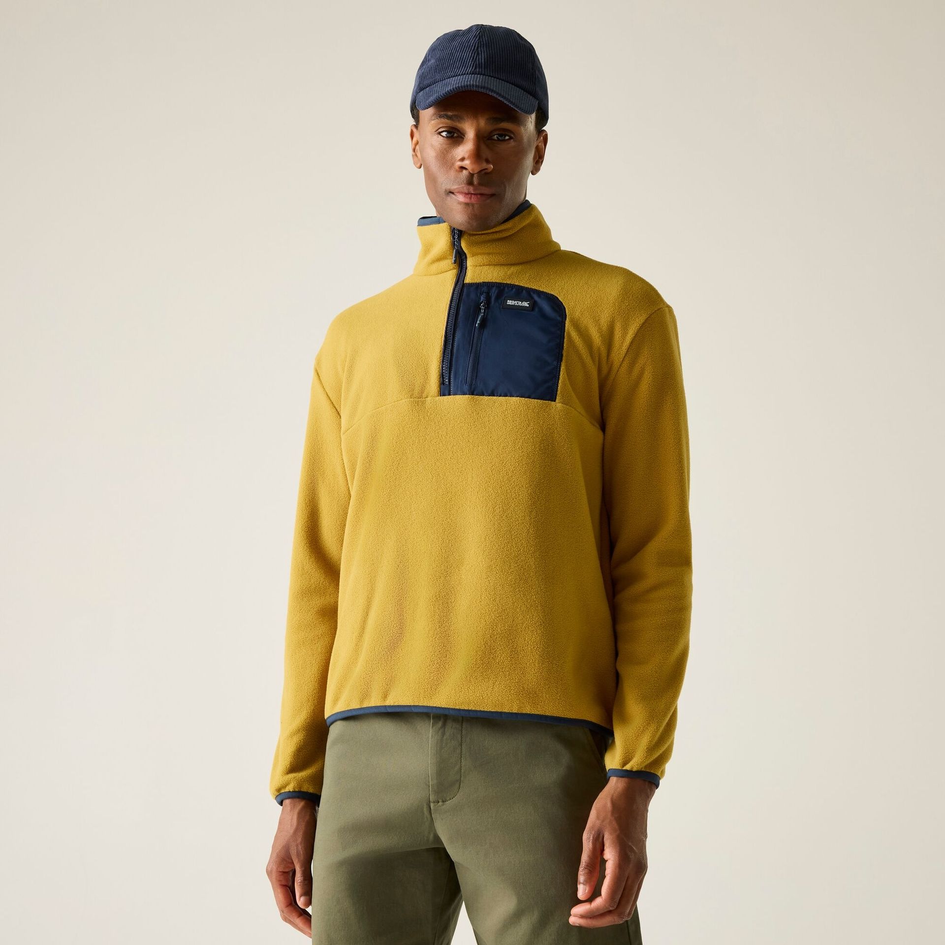 Regatta Polar męski z suwakiem 1/2 Frankie Żółty, Rozmiar: L