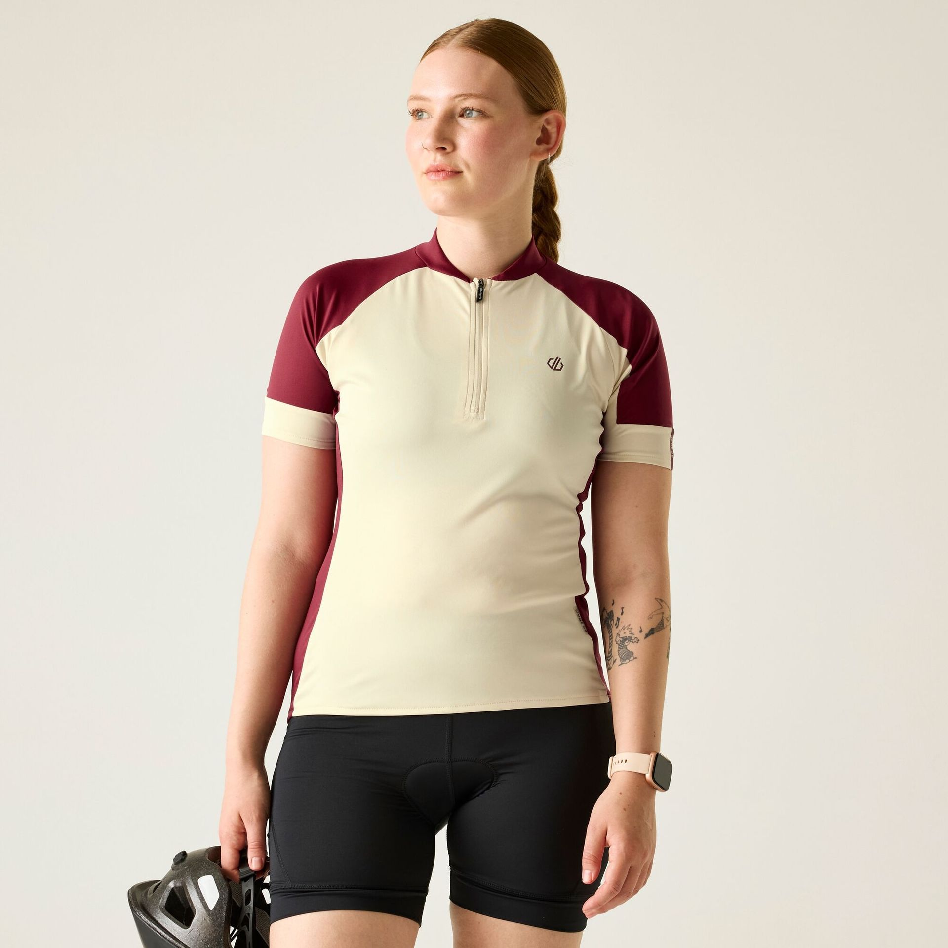 Dare 2b Koszulka rowerowa damska szybkoschnąca Flutter Beżowy, Rozmiar: 38