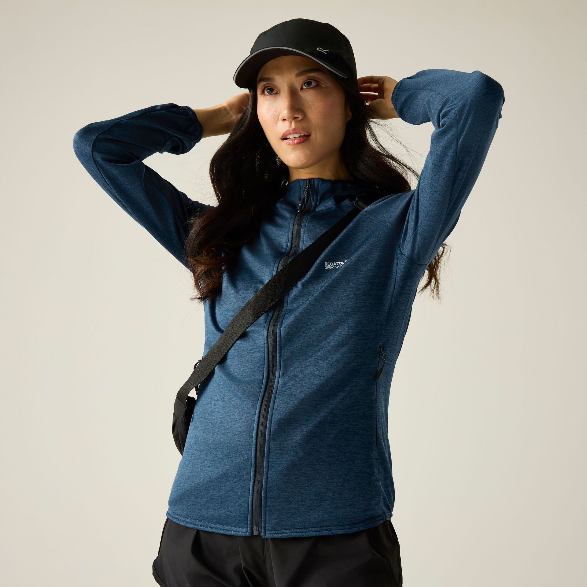 Regatta Polar damska z kapturem Ferna Stretch Niebieski, Rozmiar: 40