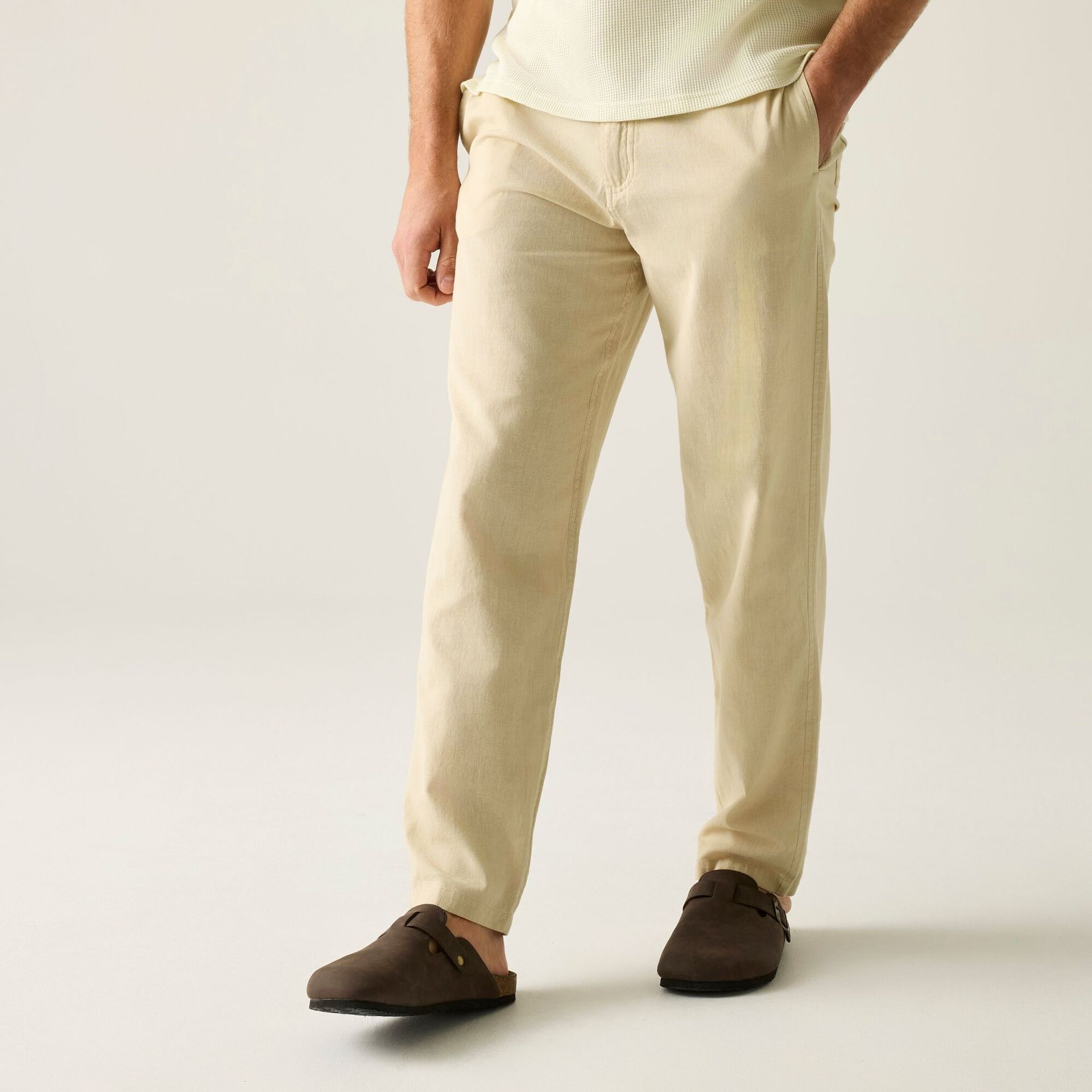 Regatta Spodnie męskie casual Hadlin Biały, Cotton, Rozmiar: M