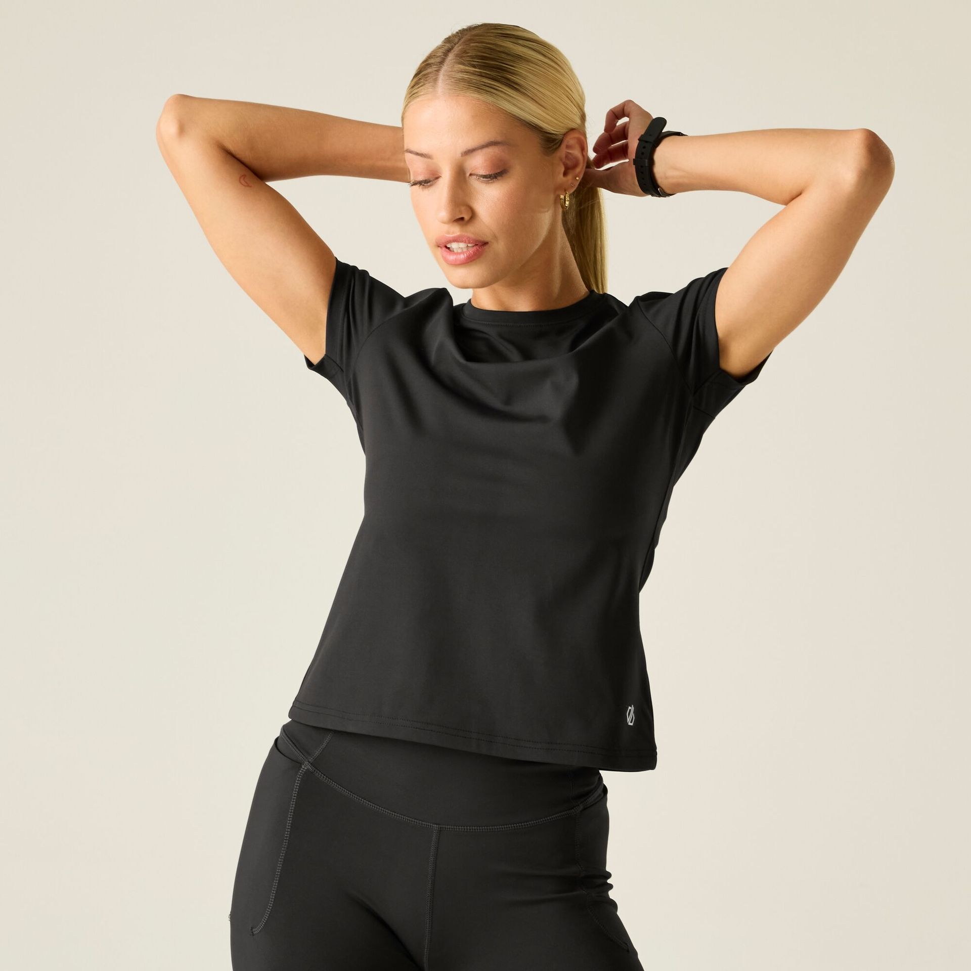 Dare 2b Koszulka damska szybkoschnąca Refresh Czarny, Rozmiar: 42