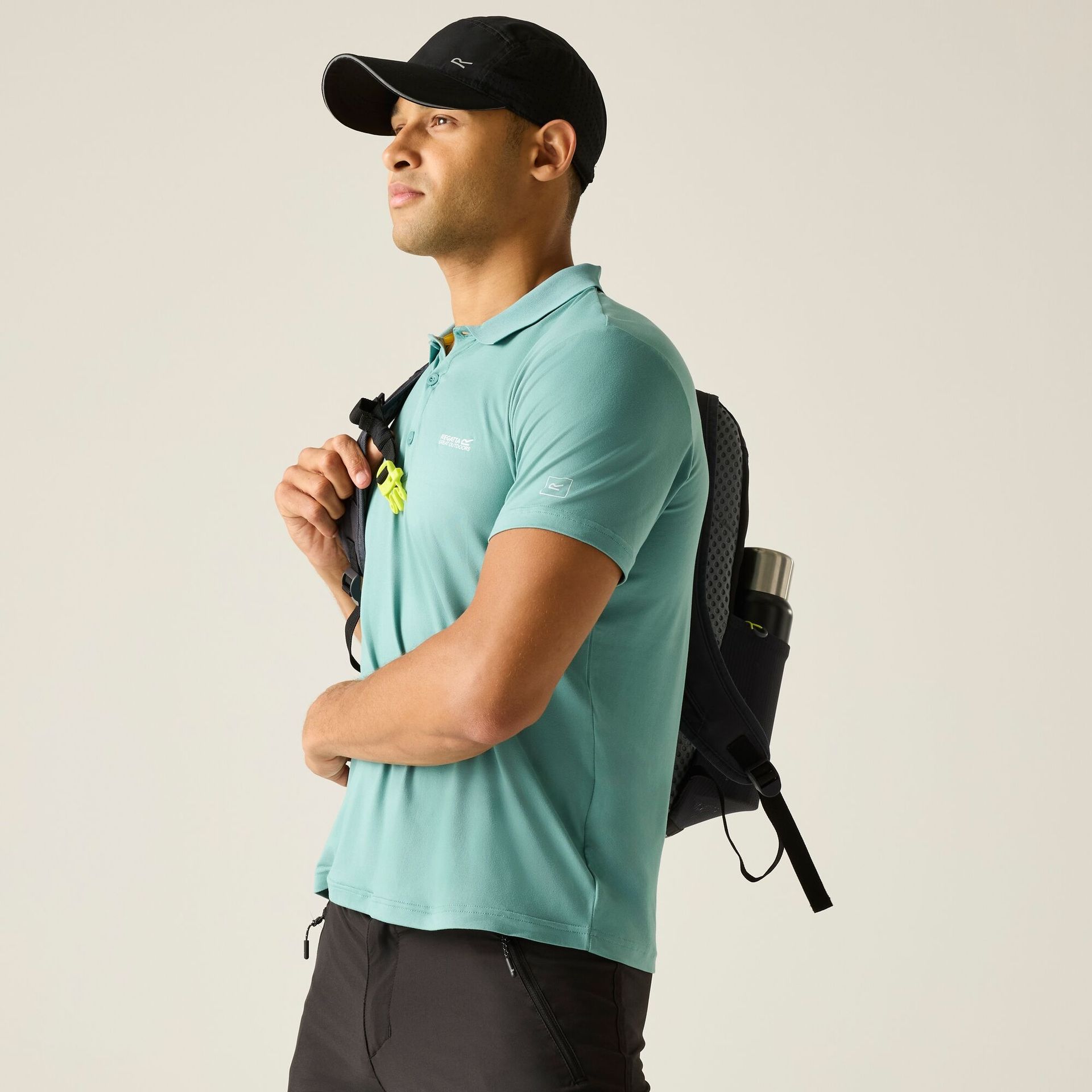 Regatta Koszulka męska polo Maverik Stretch Zielony, Rozmiar: M