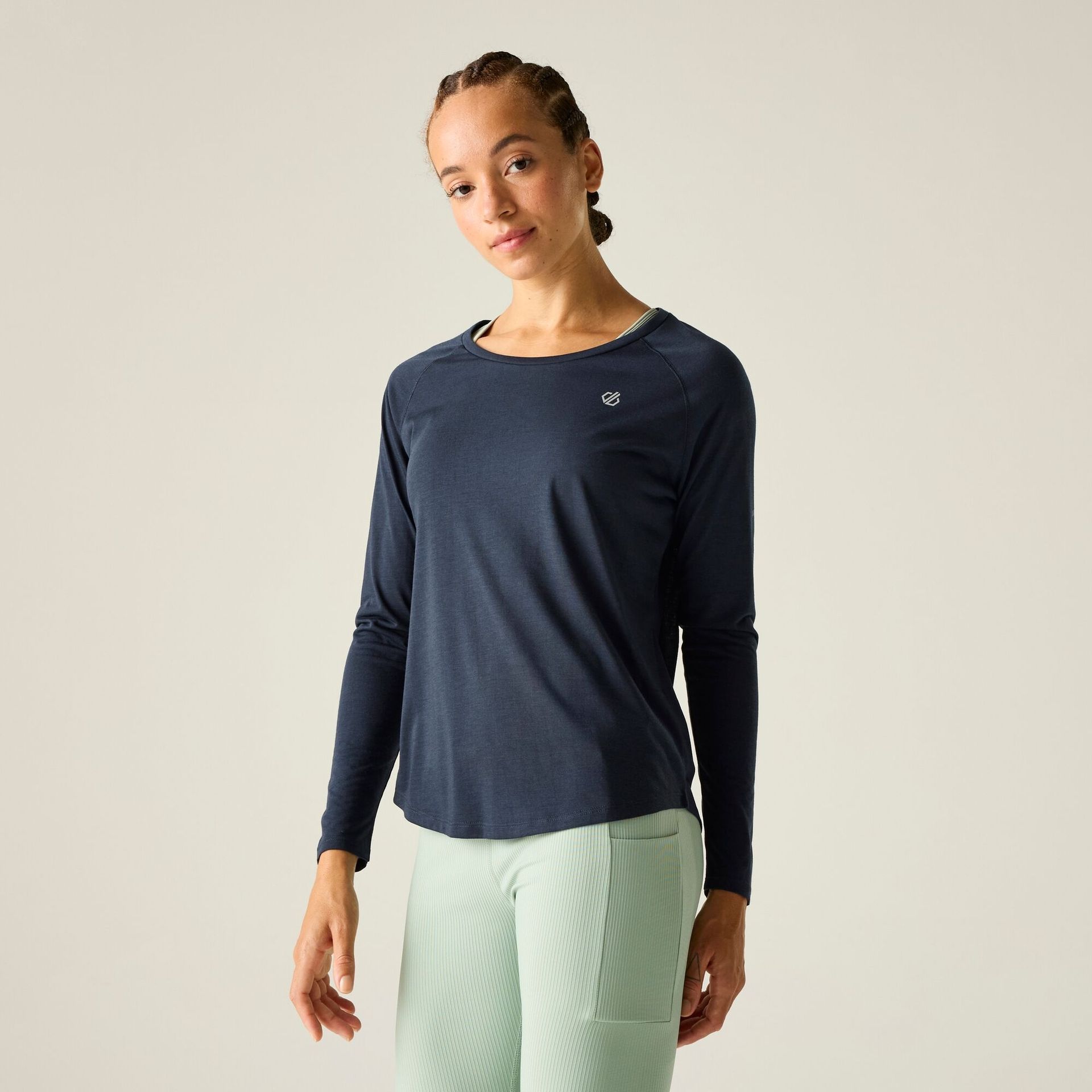 Dare 2b Koszulka z długim rękawem damska szybkoschnąca Serenity Niebieski, Rozmiar: 40