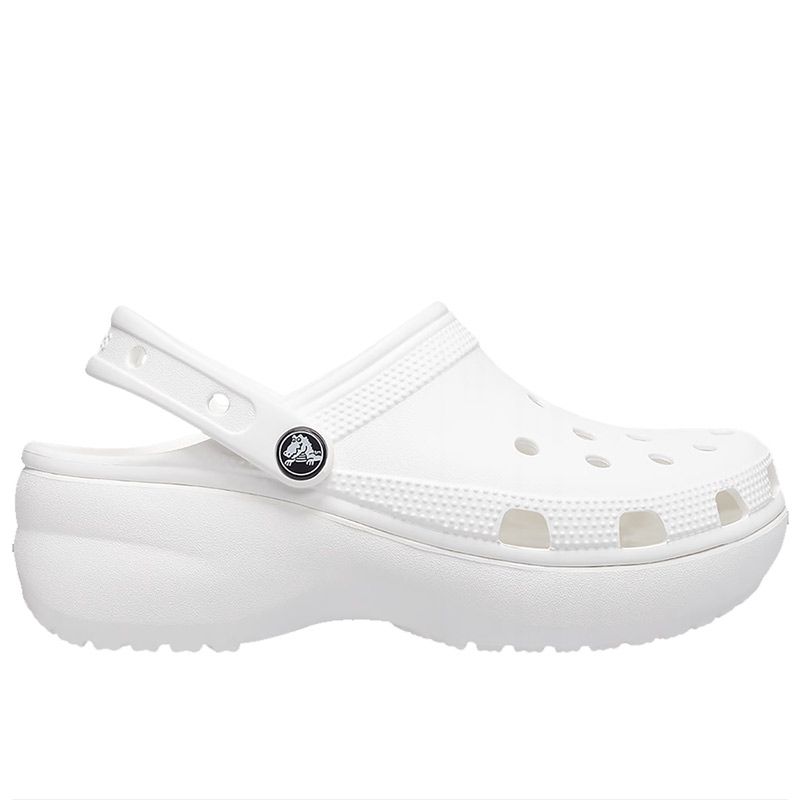 Klapki Crocs Classic Platform Clog 206750-100 - białe