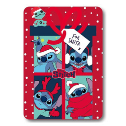 Faro Koc polarowy 100x140 LILO&STITCH 4224 czerwonyy świąteczny 220g/m2