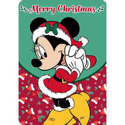 Faro Koc polarowy 100x140 MINNIE Myszka Mini 5438 świąteczny 220g/m2