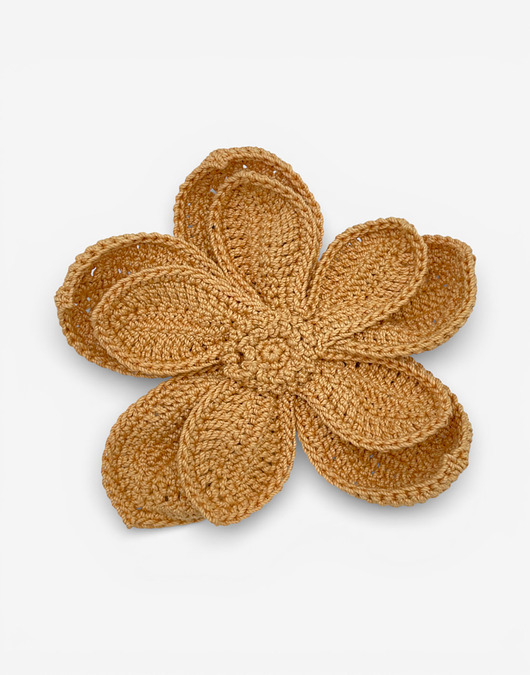 Broszka kwiat XL - jasnomiodowa