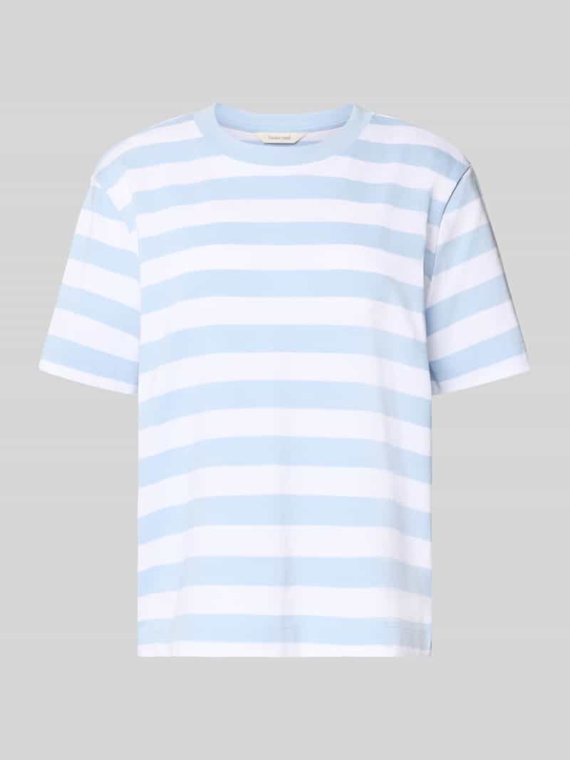 T-shirt o kroju boxy fit z czystej bawełny model 'ESSENTIAL'