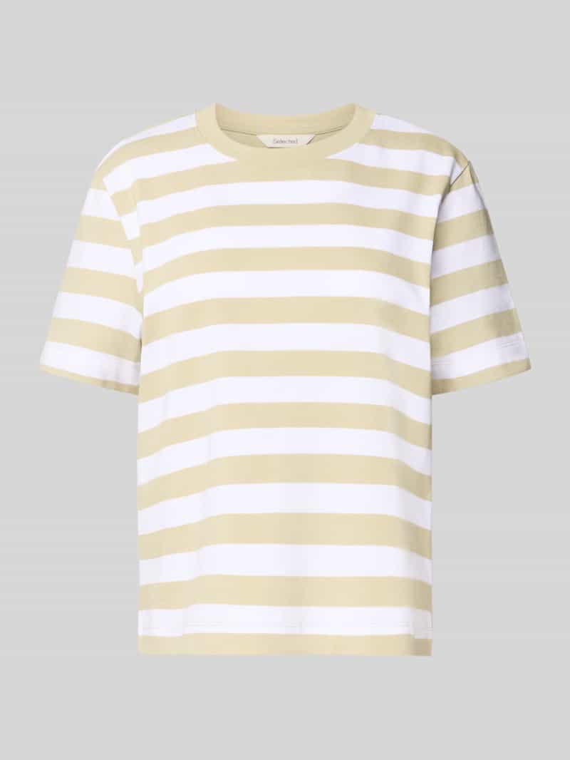 T-shirt o kroju boxy fit z czystej bawełny model 'ESSENTIAL'