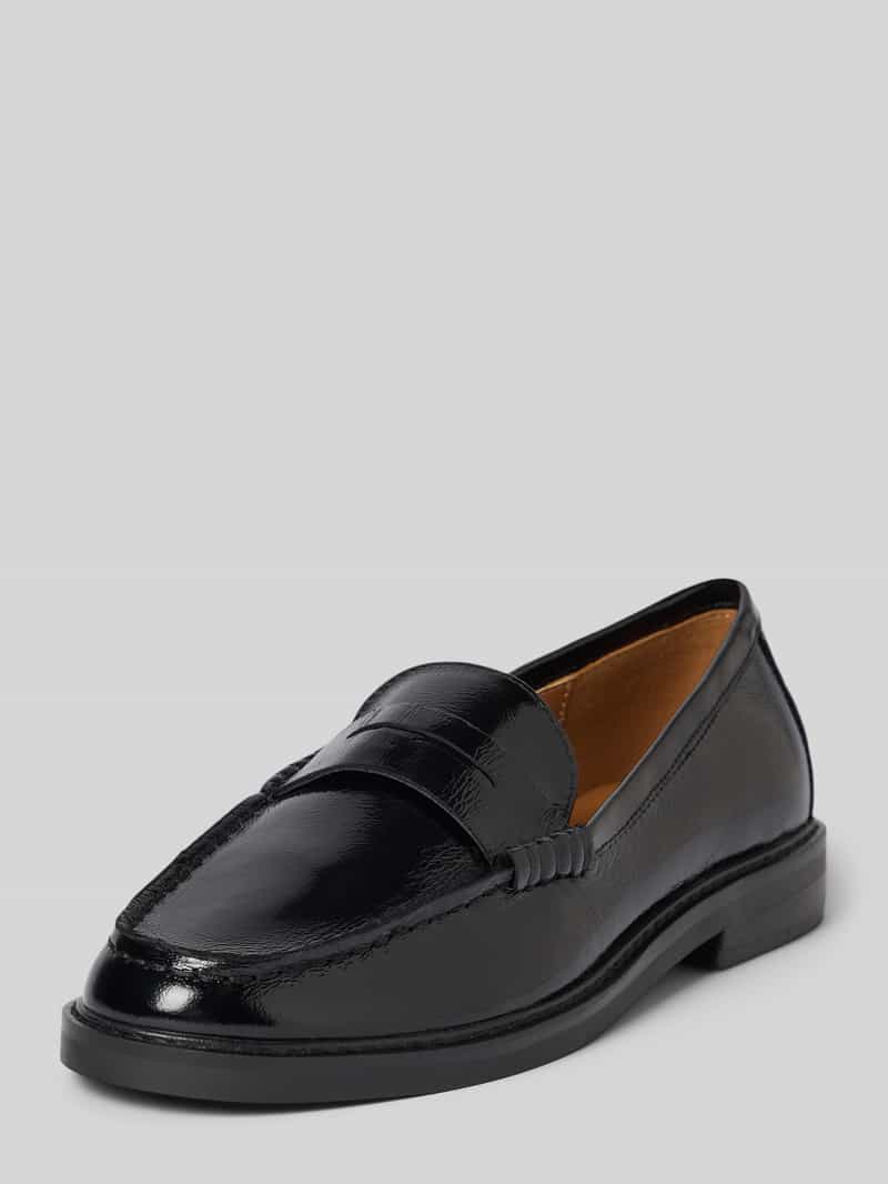 Sneakersy ze skóry z ozdobnym paskiem model 'Adison'