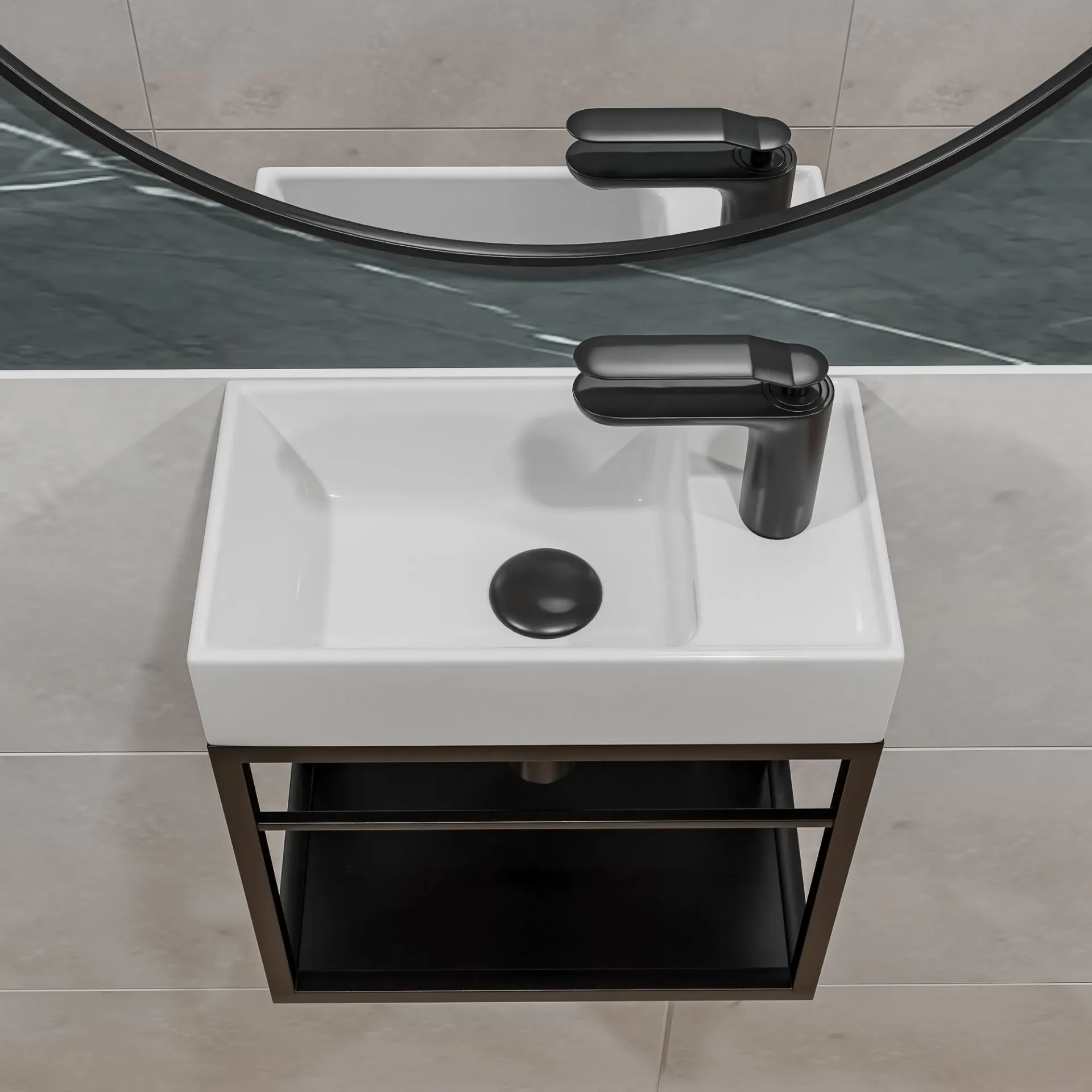 Massi Konsola łazienkowa NAVI pod umywalkę 40 x 22 cm różne kolory