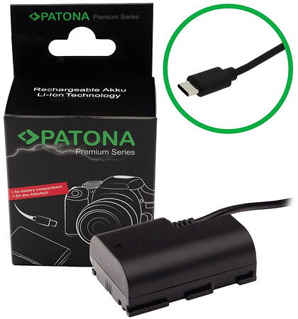 Adapter Patona Dummy USB-C do Panasonic DMW-BLK22 (9416)