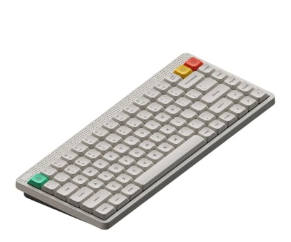 NuPhy Node 75 Low / Lunar White / Red nano NODE75LOWLWRN