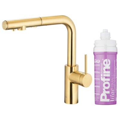 KFA Bateria kuchenna stojąca ARMATURA Duero Pure Basic z filtrem wody Złoty szczotkowany PVD 6623-115-39