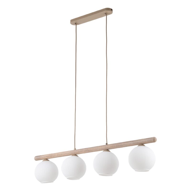 Lampa wisząca VIRLO 4xE14 - beżowy/biały