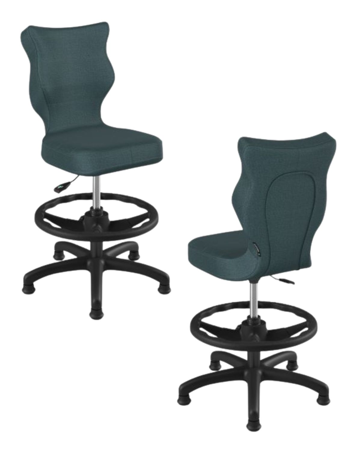 Krzesło dziecięce Entelo Petit z podnóżkiem 133-159 cm Czarna Podstawa