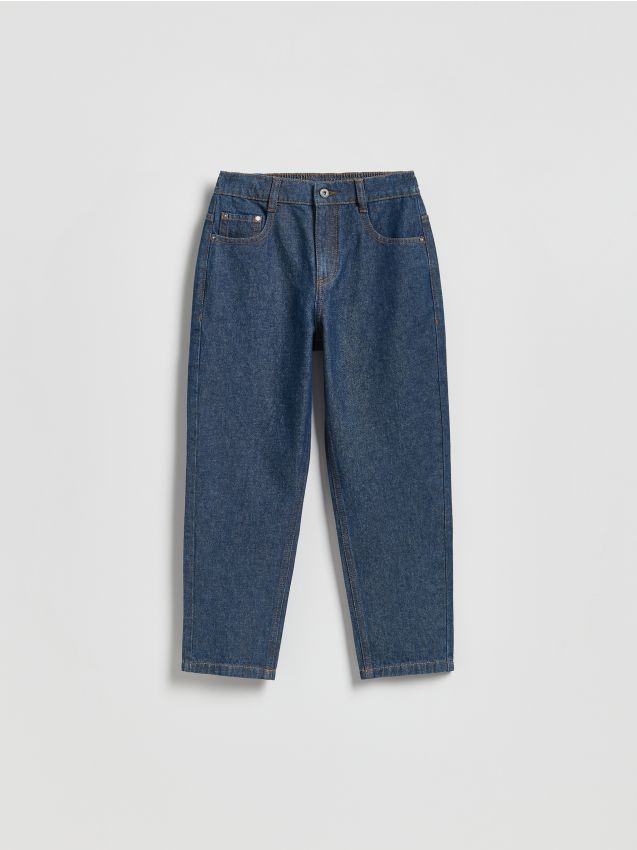 Reserved - Spodnie carrot fit - granatowy