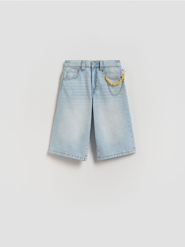 Reserved - Szorty z łańcuchem Spongebob - niebieski