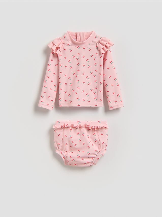 Reserved - Strój kąpielowy z długim rękawem - brudny róż