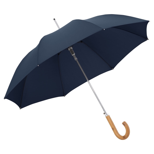 Parasol Doppler Mia Vienna półautomatyczny długi granatowy z drewnianą rączką