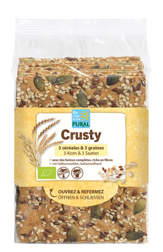 Pural Pieczywo chrupkie błonnikowe wielozbożowe z nasionami 200 g Bio - żywność