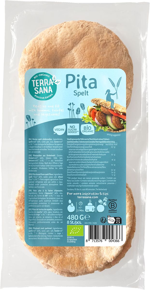 Terrasana Chleb pita orkiszowy 480 g Bio - chleb