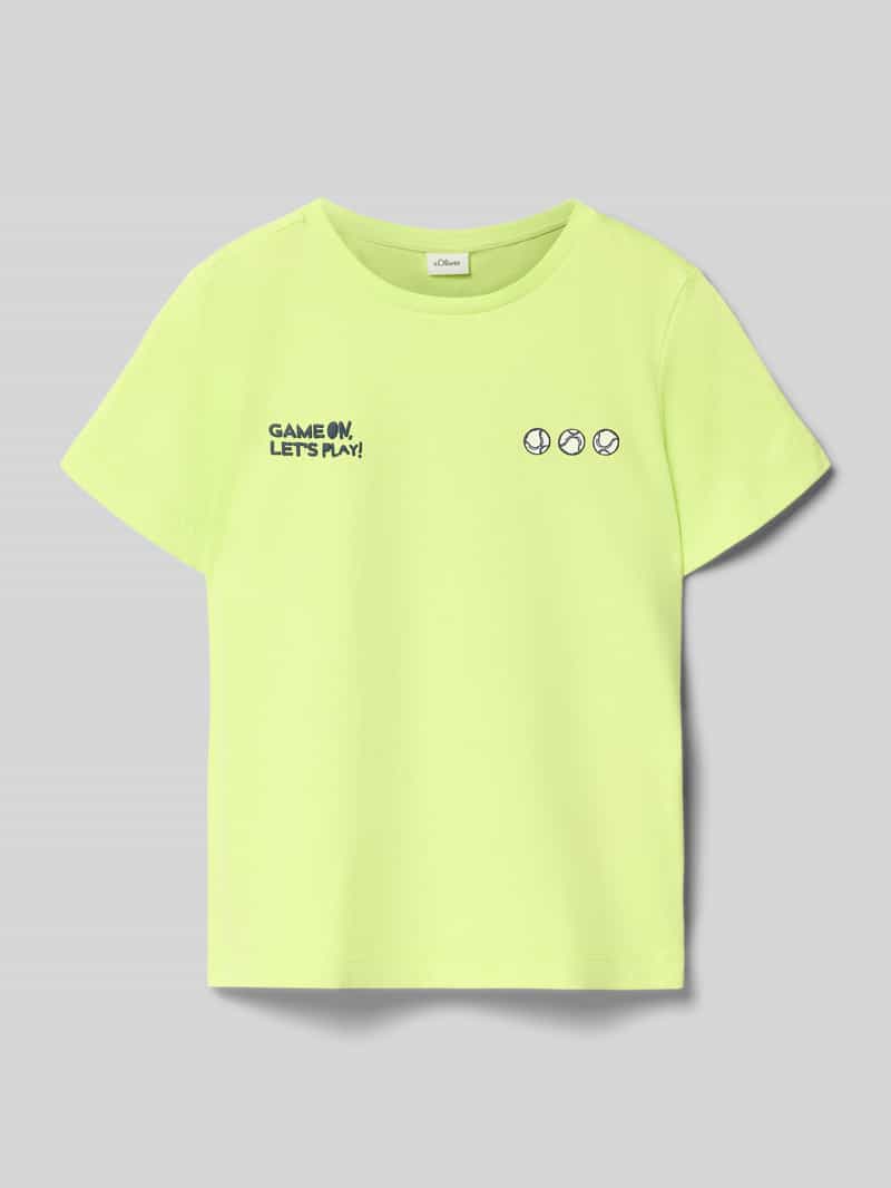 T-shirt o kroju regular fit z czystej bawełny