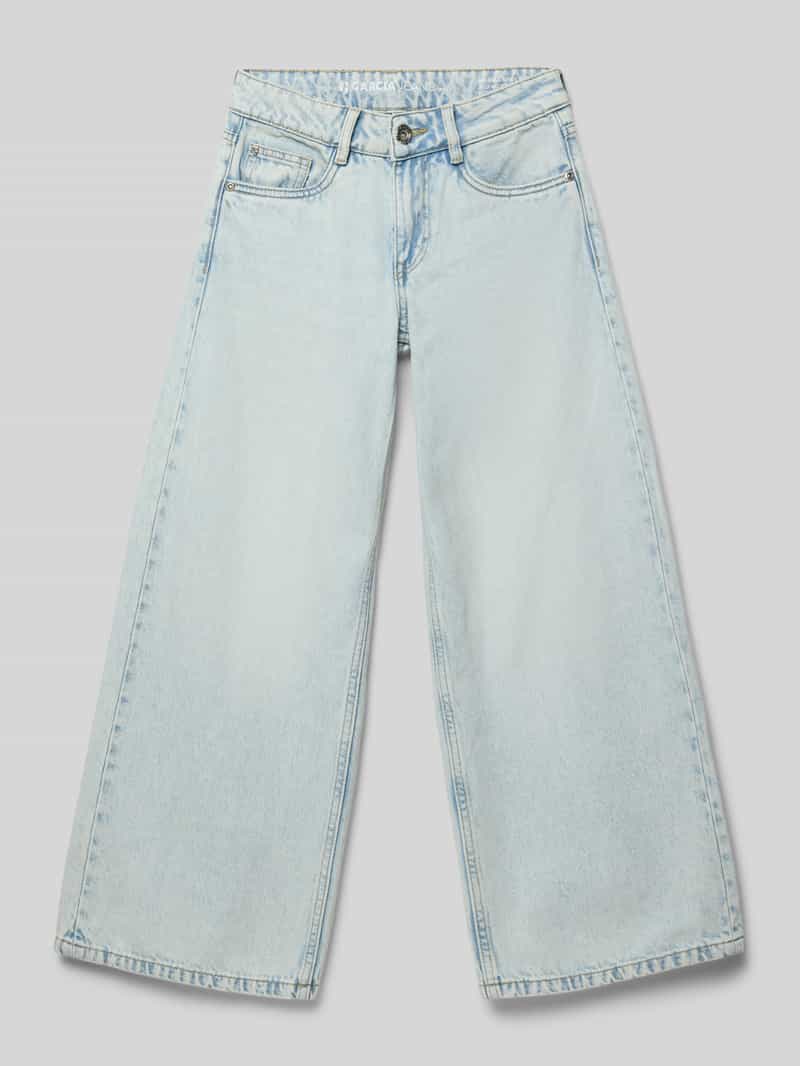 Jeansy wide leg z kieszeniami ciętymi model 'Marall'