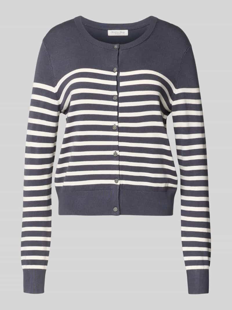 Kardigan rozpinany z Mieszanka wiskozy z Wzór w paski