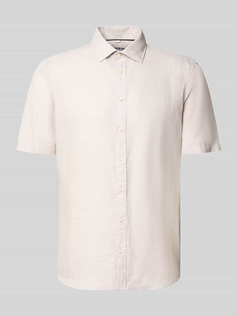 Koszula casualowa o kroju slim fit z mieszanki lnu