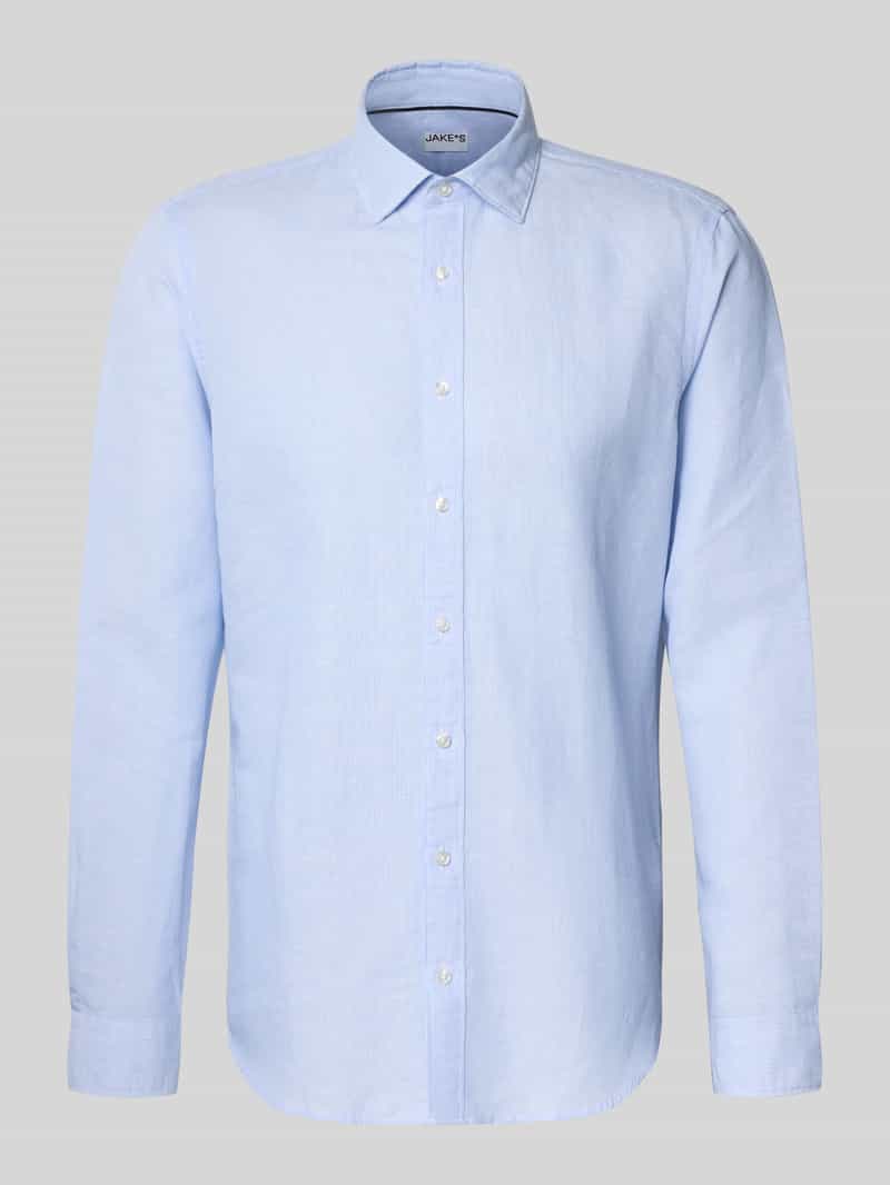 Koszula o kroju slim fit Biznes z Mieszanka lnu