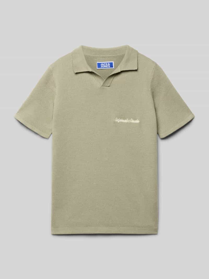 Koszulka polo o kroju regular fit z wyszywanym logo model 'Rebro'
