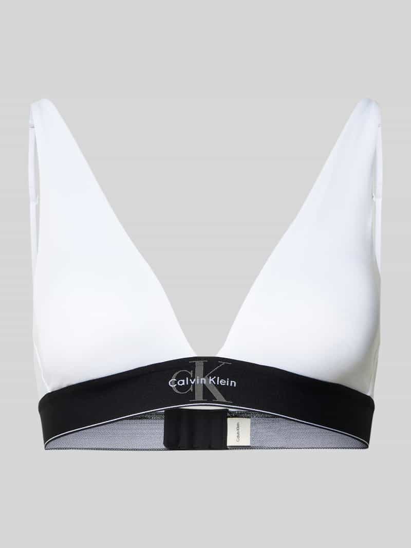 Biustonosz w kroju slim fit z haftowanym logo