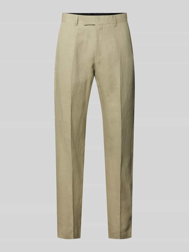 Lniane spodnie z kieszeniami z tyłu model 'Tense'