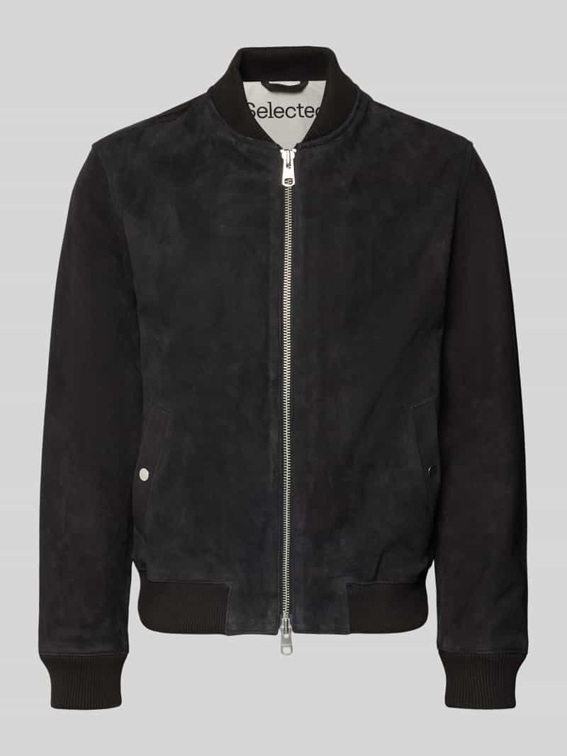 Krój regular fit Kurtki skórzane z imitacja zamszu z czystej koziej skóry Model 'ARCHIVE'