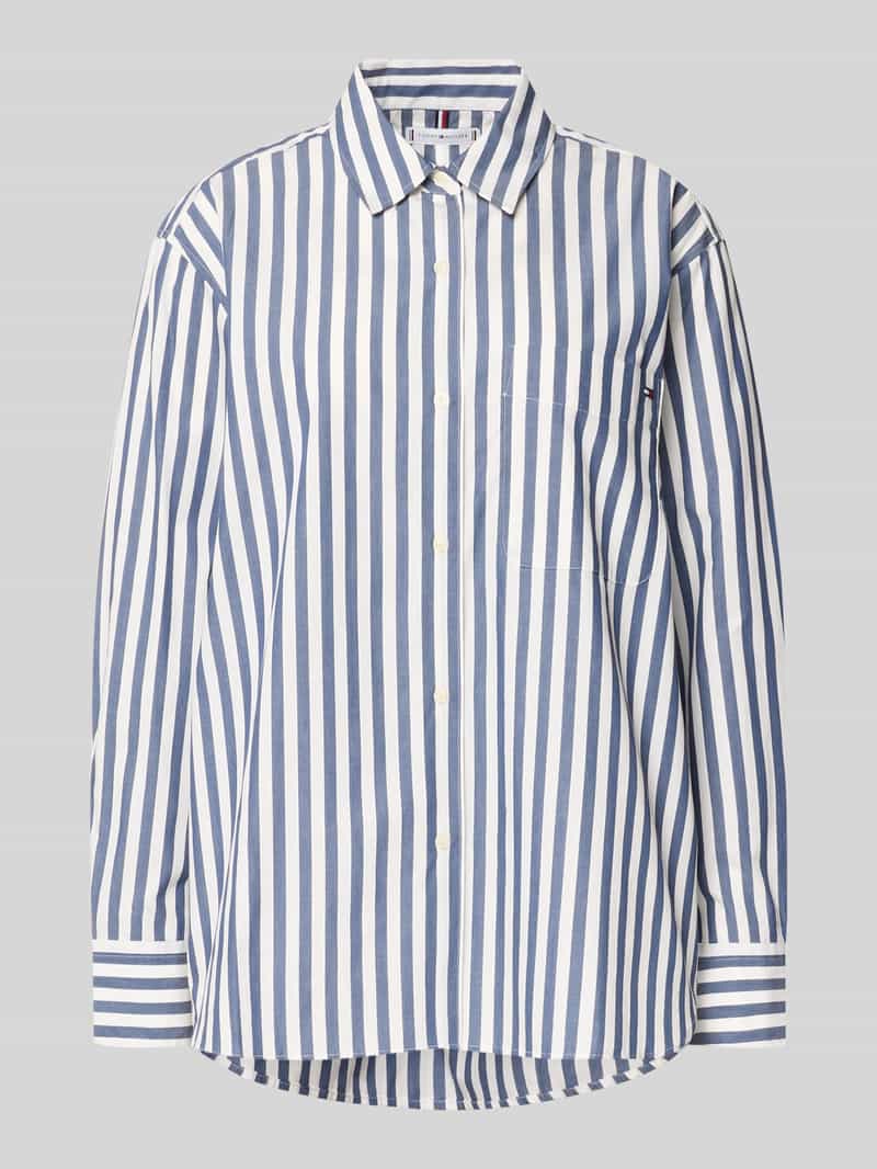 Luźna koszulowa bluzka z czystej bawełny