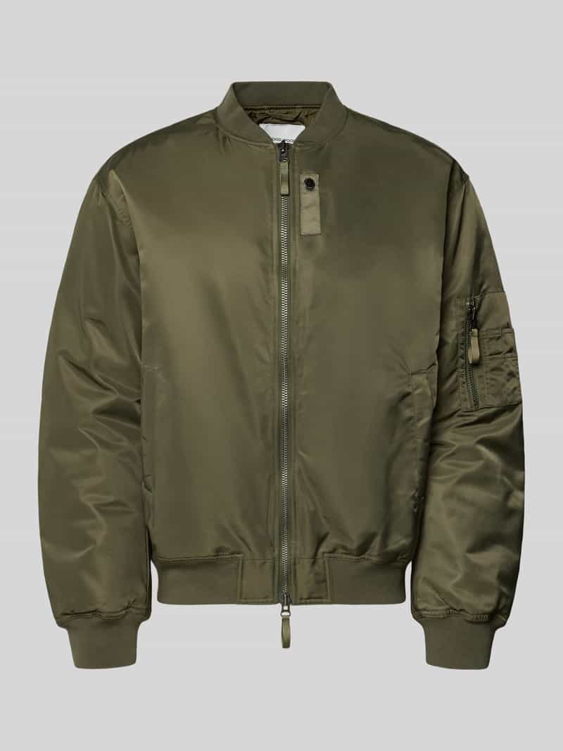 Kurtka bomber z dwukierunkowym zamkiem błyskawicznym model 'Poul'