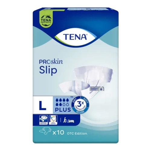 TENA ProSkin Slip Plus – pieluchomajtki dla dorosłych, rozmiar L (10 sztuk)