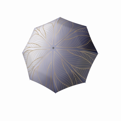 Parasol damski Doppler Carbonsteel Long Automatic Design Golden Blue półautomatyczny długi
