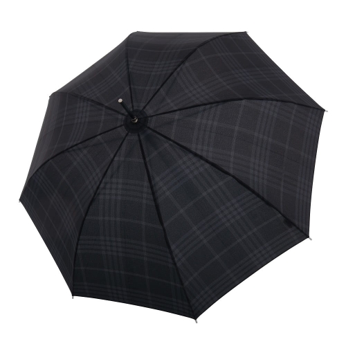 Parasol Doppler Carbonsteel Long Automatic Check Karo półautomatyczny długi czarno-szary