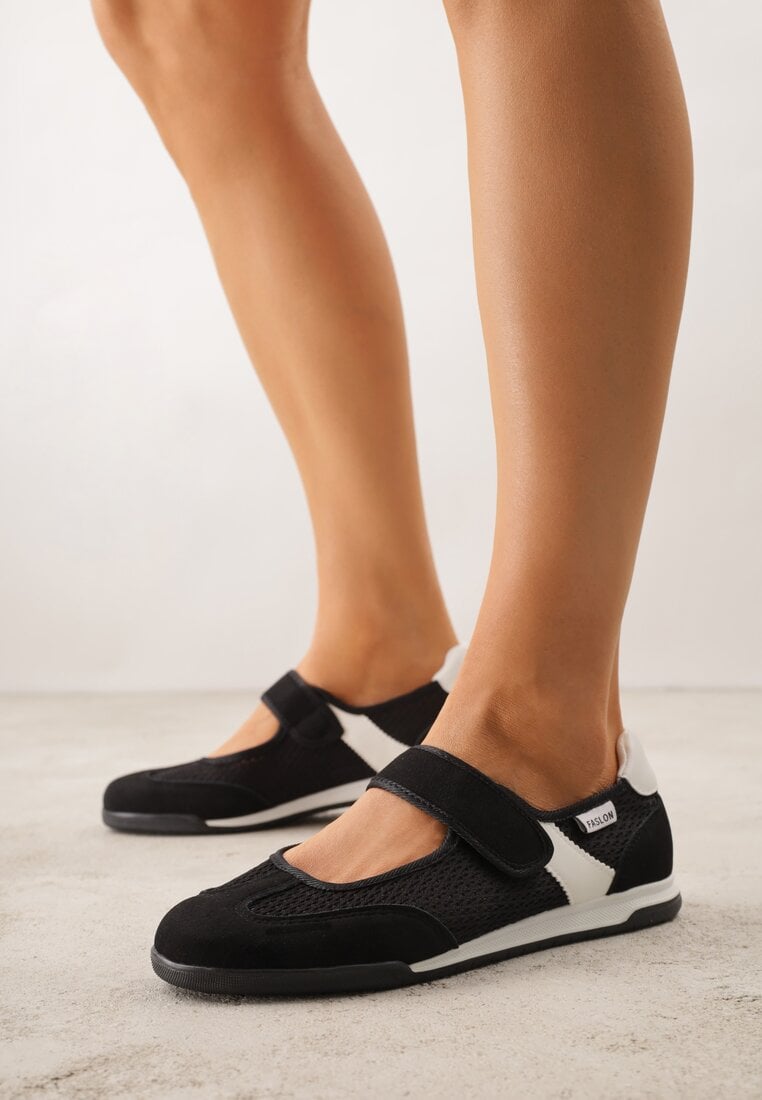 Czarne Tenisówki Typu Sneakeriny Ozdobione Napisem Emirinne