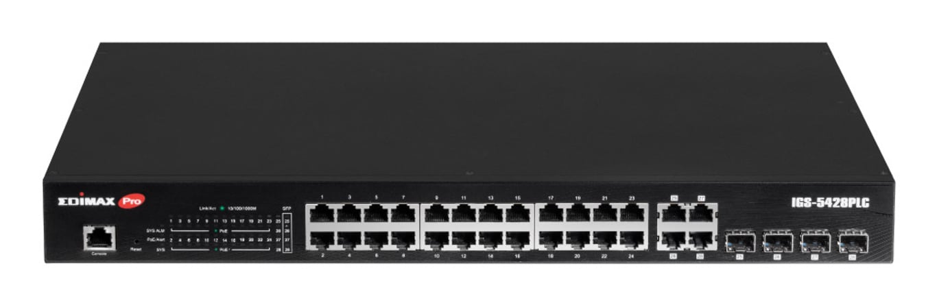 Edimax Gigabit PoE switch Zarządzany IGS-5428PLC