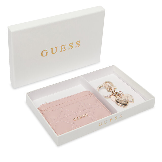Zestaw etui na karty i brelok Guess GFBOXW P6202 Różowy