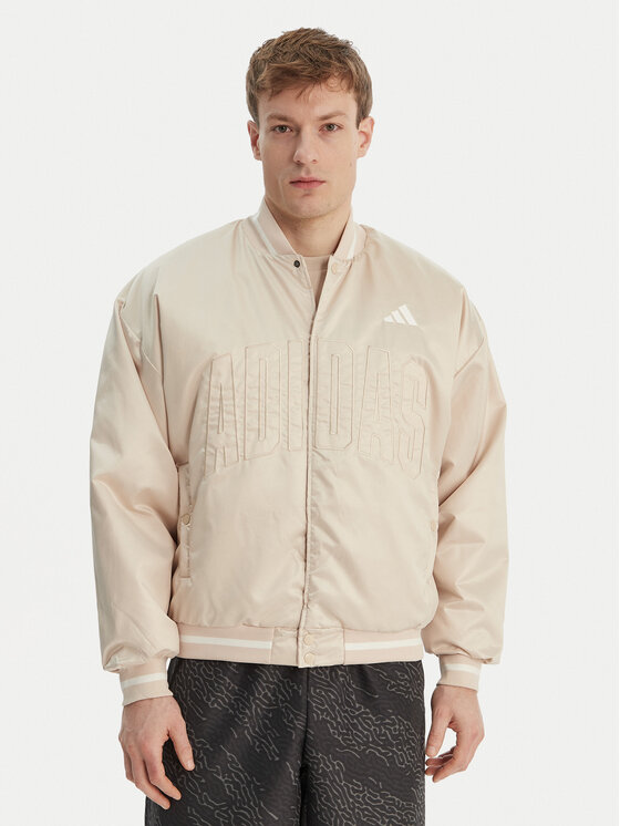 adidas Kurtka bomber Stadium KE6211 Beżowy Loose Fit