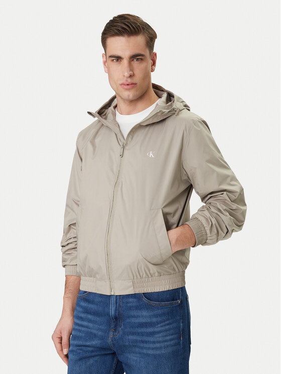Calvin Klein Jeans Wiatrówka Harrington LV04RF521G Beżowy Regular Fit