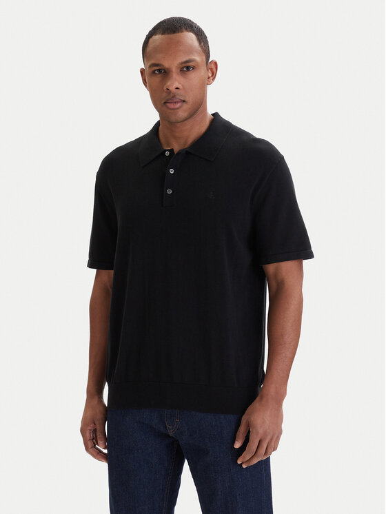 Calvin Klein Polo LV04LC326G Czarny Regular Fit