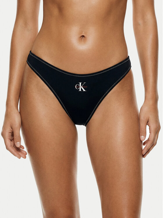 Calvin Klein Swimwear Dół od bikini LV00Q61226 Czarny